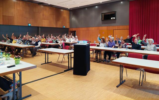 Die Abstimmung zu den Wahlen fand immer einstimmig statt, so begeistert waren die Mitglieder von den Kandidaten. | Foto: Foto privat