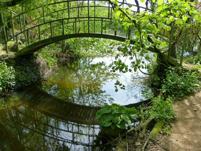 Halbrunde Brücke + Spiegelung = rund. Perfekt. | Foto: Wolfgang Link