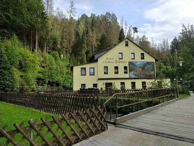 Nach der schönen, ab er durchaus auch anstrengenden Tour in der Pension Polenztal angekommen. Dort werden wir ein paar Tage wohnen. | Foto: sigischlottke