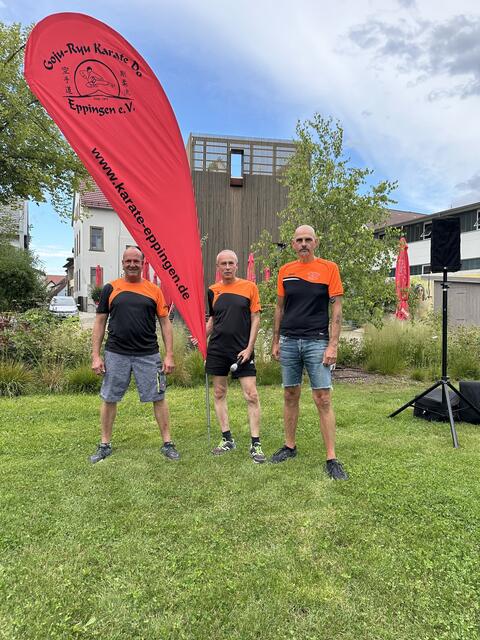 (von links) Steffen Kuhn, Alfred Keller und Jens Haar – das Team des Karatevereins beim Selbstverteidigungstraining im Schwanengarten
 | Foto: Karateverein Eppingen