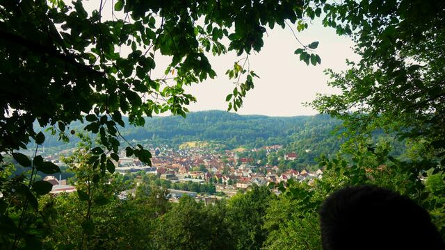 Sehr schöner Blick nach Murrhardt, einer Kleinstadt, die in einer reizvollen Landschaft liegt. | Foto: Isolde Reitz