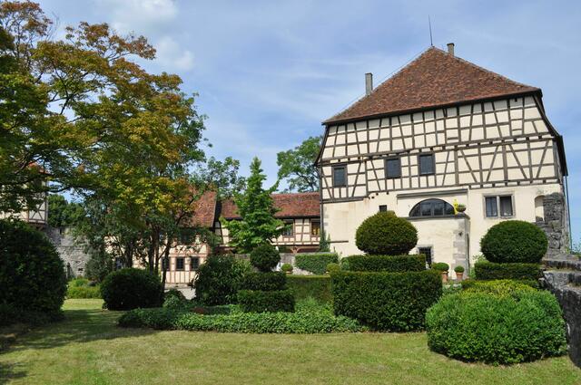 Im Park der Anlage. Rechts der Gemming’scher Palas. | Foto: Daniela Somers