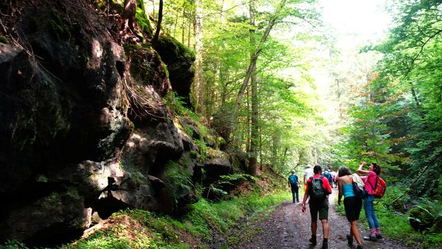 Mächtige Felswand beim Wacholderhof. | Foto: Isolde Reitz