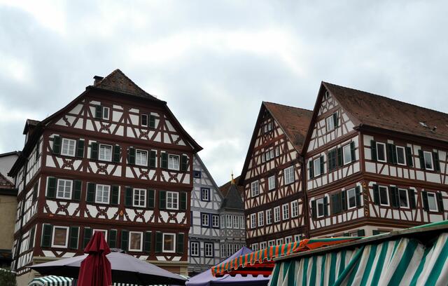 Zurück auf dem Marktplatz. Auf dem Platz des heutigen Marktplatzes war bis 1558 der Friedhof der Stadt.  | Foto: Daniela Somers