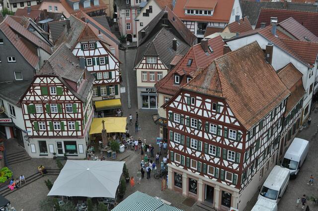 Die schönen Fachwerkhäuser von oben. | Foto: Daniela Somers