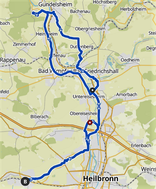 Auch Karl-Heinz Wachtler teilt seine Route durch das Neckartal. | Foto: Karl-Heinz Wachtler