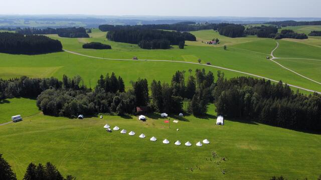 Das Zeltlager in Stötten am Auerberg im Allgäu | Foto: Fototeam des Zeltlagers