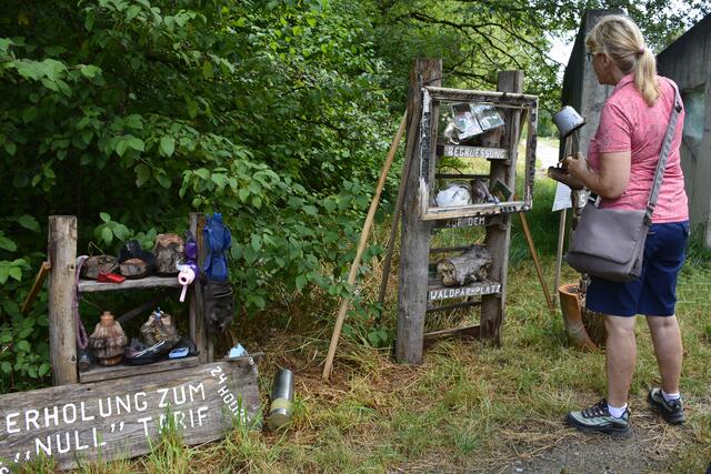 Beginn der Ausstellung auf dem Waldheide-Parkplatz. | Foto: Michael Harmsen