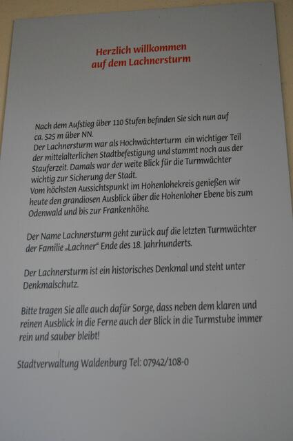 Erklärungstafeln im Turm | Foto: Daniela Somers