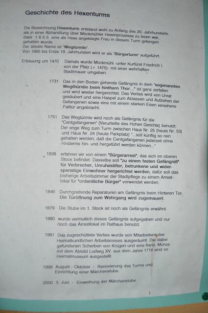 Geschichte des Hexenturms. | Foto: Daniela Somers