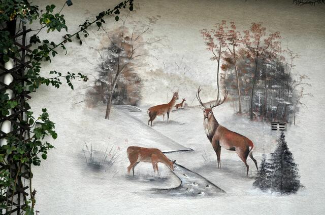 Unterwegs gesehen. Ein Gemälde auf einer Hauswand. | Foto: Daniela Somers