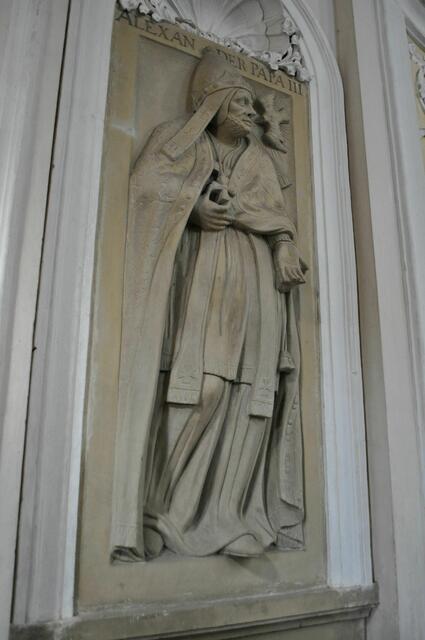 Steinrelief von Papst Alexander III. | Foto: Daniela Somers