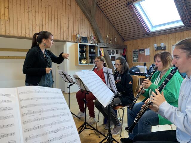 Probentag Stadtkapelle Lauffen fürs Kirchenkonzert am 26.10.2024 | Foto: Bk