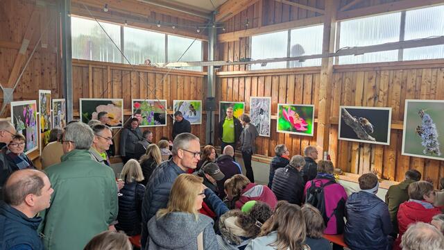 Blick in die Fotoausstellung in der Hohenloher Scheune | Foto: BV Hohenlohe-Öhringen