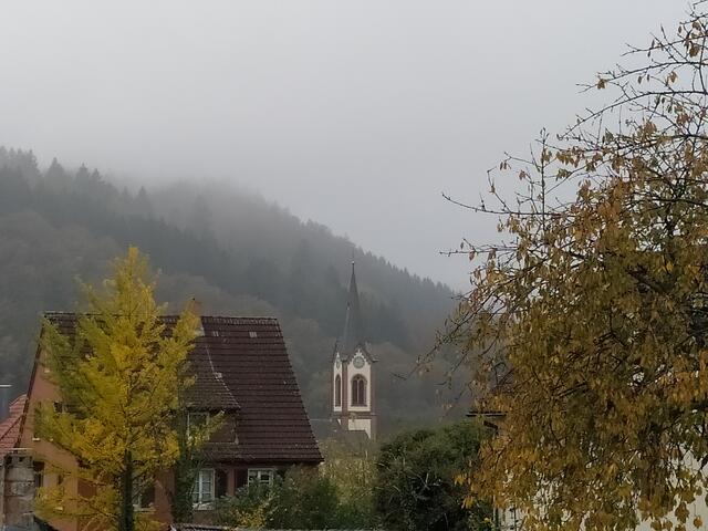 Neckargerach ist noch in Nebel getaucht.  | Foto: sigischlottke