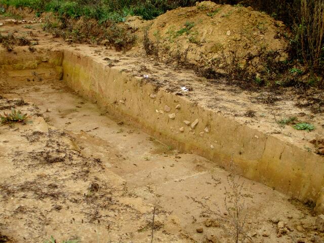 Steine zufällig? Wahrscheinlich nicht, denn die Nummerierungen auf den weißen Zetteln deuten auf Katalogisierung hin. | Foto: WandernGabyErich