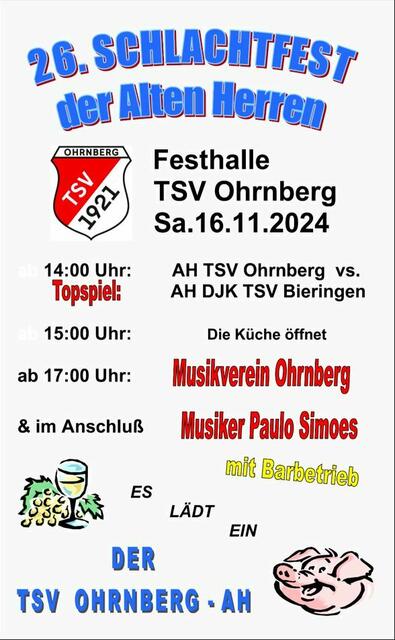 Vorfreude auf das Schlachtfest in Ohrnberg | Foto: AM/Presse TSV Ohrnberg