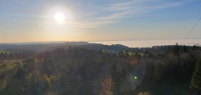 Blick vom Raichbergturm ... die Sonne verabschiedet sich ganz langsam. | Foto: privat Sibylle Tröber
