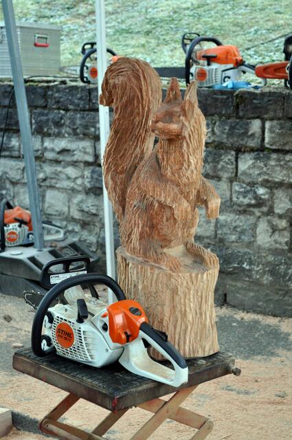 Wie jedes Jahr konnte man auch in diesem Jahr zuschauen wie so eine Holzschnitzerei entsteht. | Foto: Daniela Somers