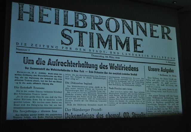 28. März 1946. Die erste Heilbronner Stimme. | Foto: Daniela Somers