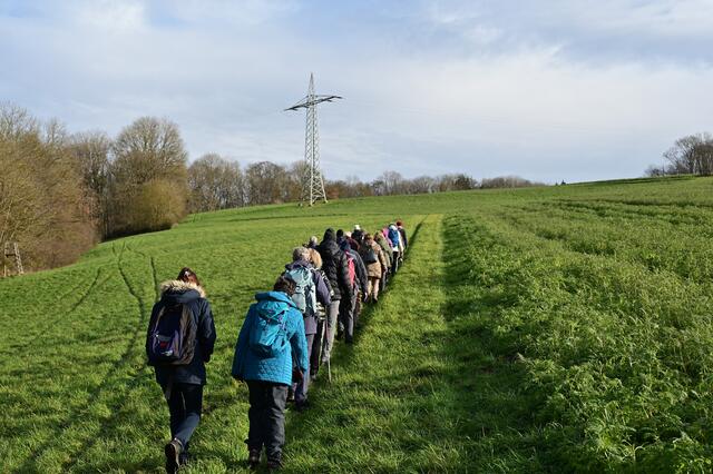 Im Gänsemarsch bergauf. | Foto: Michael Harmsen