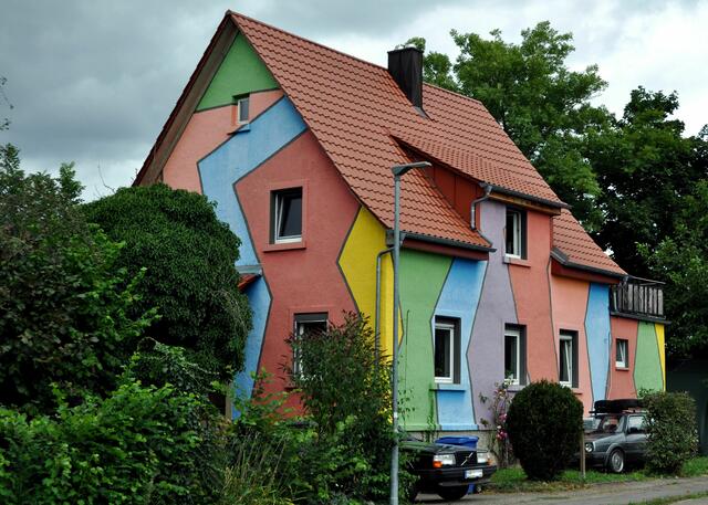 Bunte Hausfassade in Babstadt | Foto: Daniela Somers