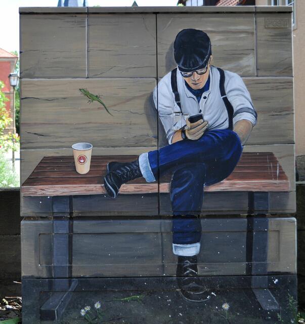 Nicht fürs Gewinnspiel, weil Hochkant. Leider. Da war ein echter Künstler am Werk und hat den Stromkasten super schön bemalt. | Foto: Daniela Somers