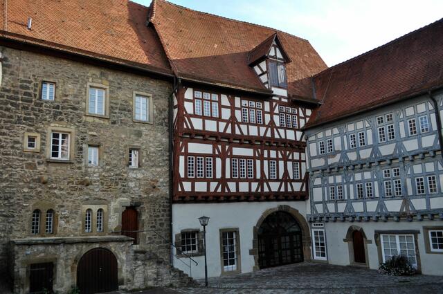 Verschiedenes Fachwerk und Steinfassade. Altes Spital Bad Wimpfen | Foto: Daniela Somers