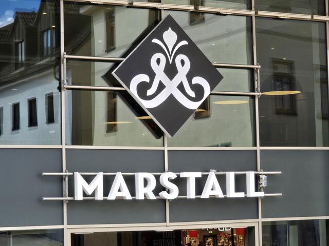 Eingangsportal des Marstallcenters. | Foto: Heidrun Rosenberger