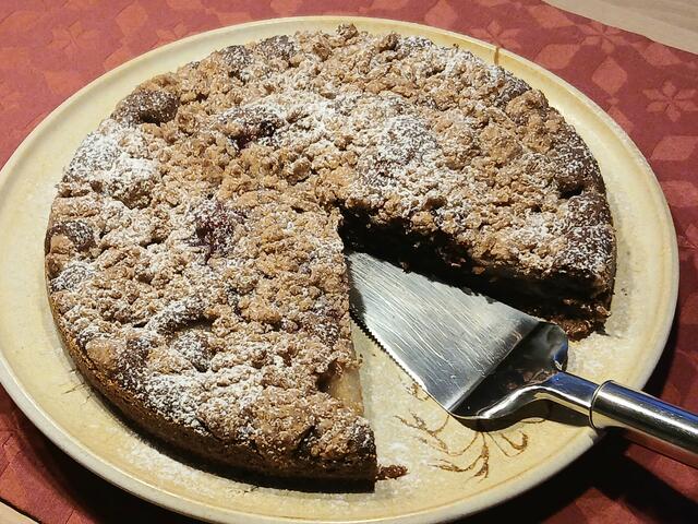 Fertig gebacken .....mit knusprigen Streuseln und mit Puderzucker bestäubt.  | Foto: sigischlottke