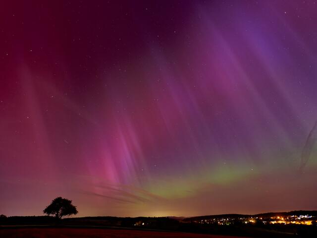 Die Polarlichter haben alle, die das Glück hatten, sie zu sehen, begeistert. Das Bild des Monats Mai kommt von Jörg Haffelder. | Foto: Jörg Haffelder
