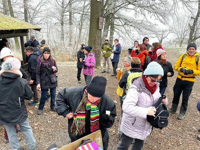 Kurze Trinkpause bei der Vogelsanghütte. | Foto: Isolde Reitz