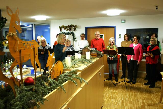Der gemischte Chor Sing´n Fun des MGV Concordia im Haus zum Fels in Eberstadt | Foto: Verein