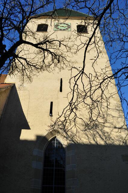 Der Kirchturm ist Wahrzeichen von Pleidelsheim. | Foto: Daniela Somers