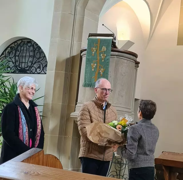 Blumige Verabschiedung von Christoph Ernst | Foto: Hilde Mayer