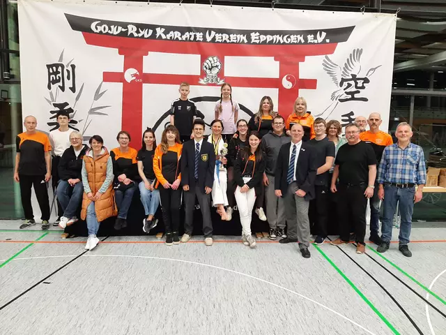 Die zahlreichen Helfer des Goju-Ryu Karatevereins Eppingen nach der Landesmeisterschaft | Foto: Karateverein Eppingen