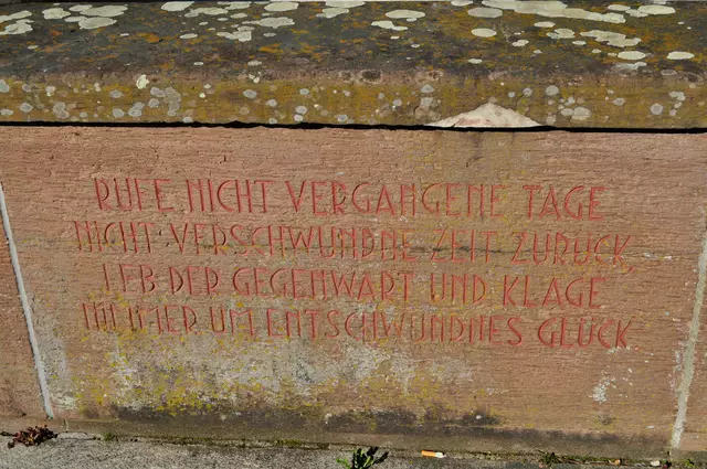 Einer der Sinnessprüche am Brunnentrog. | Foto: Daniela Somers