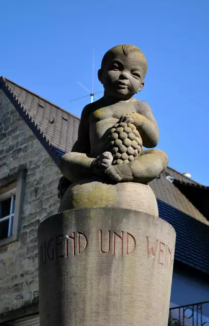 Brunnenfigut am Kastenbrunnen gegenüber dem alten Rathaus. Der Brunnen wurde 1958 gefertigt. | Foto: Daniela Somers