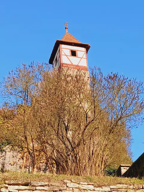 Und wieder ein Türmchen  - hübsch sieht es aus,  wie es über die Baumwipfel lugt. Wie heißt das Türmchen? | Foto: sigischlottke