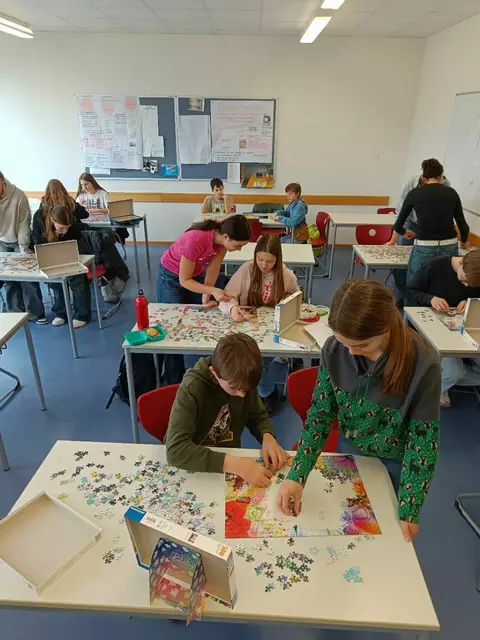 Puzzle-Nachmittag am Hölderlin-Gymnasium Lauffen | Foto: Hölderlin-Gymnasium Lauffen