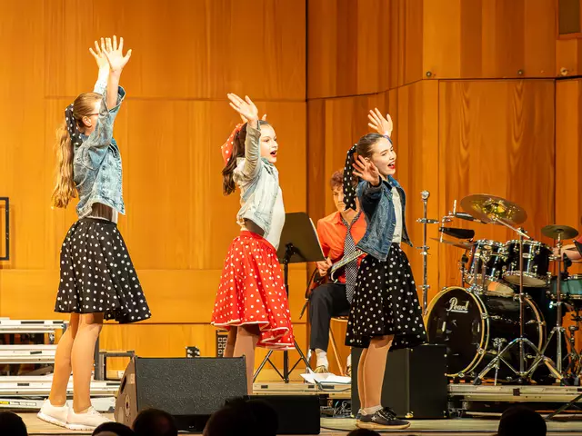 Beim Jubiläumskonzert des Theodor-Heuss-Gymnasiums Heilbronn tanzten Petticoat-Mädels nach einer von Schülern erarbeiteten Choreographie zu „Back to the Fifties“. | Foto: THG (privat)