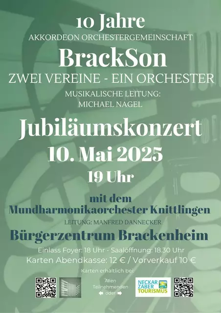 Flyer und Ankündigungsplakat BrackSon Jubiläumskonzert  | Foto: BrackSon