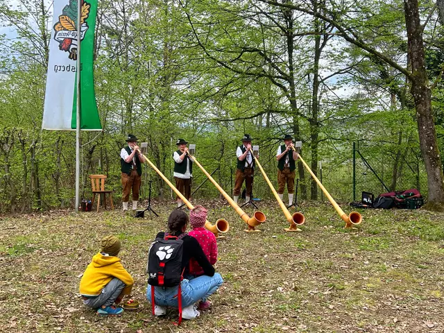 Kernige Töne entlockten die Alphornbläser ihren Instrumenten. | Foto: Michael Harmsen