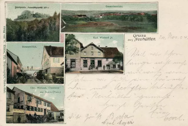 Gruß aus Neuhütten ca. 1900 | Foto: Peter Dietrich