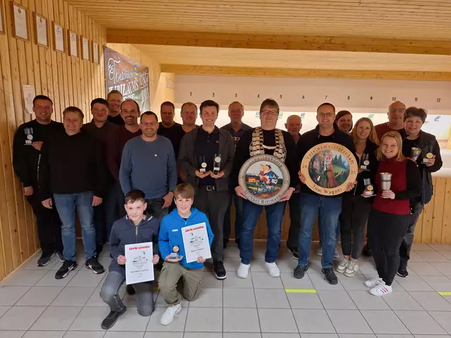 Die erfolgreichen Schützen und geehrten Mitglieder | Foto: Schützenverein Westernach
