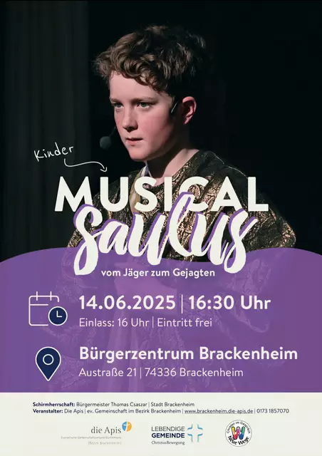 Das WdL-Kindermusiacl findet am Samstag, 14. Juni 2025 um 16.30 Uhr im Bürgerzentrum Brackenheim unter der Schirmherrschaft von Bürgermeister Thomas Csaszar statt. | Foto: WdL-Kindermusical