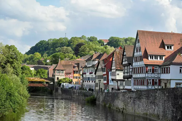 schöne Fachwerkhäuser in der Mauerstraße am Kocher | Foto: Ulrich Seidel