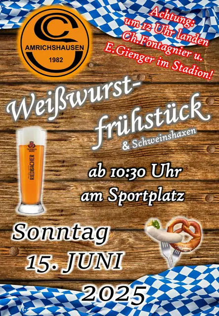 Flyer Weißwurstfrühstück des SC Amrichshausen | Foto: Werner Hügel