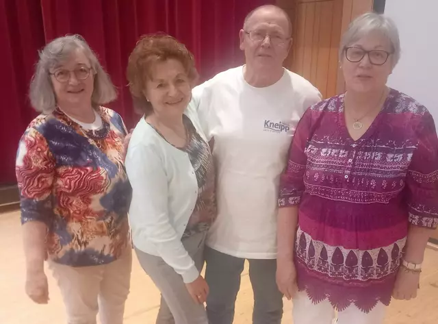 Der fleißige und sympathische Vorstand des Kneipp-Vereins Heilbronn:
Schriftführerin Margit Winter (neu), 2.Vorsitzende Gaby Naumer (neu), Finanzen Edwin Pierro, 1. Vorsitzende Marie Fischer | Foto: Foto privat