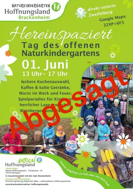 Der Tag der Offenen Tür im Naturkindergarten am 1. Juni 2025 wurde auf den 29. Juni 2025 verschoben! | Foto: Naturkindergarten Hoffnungsland